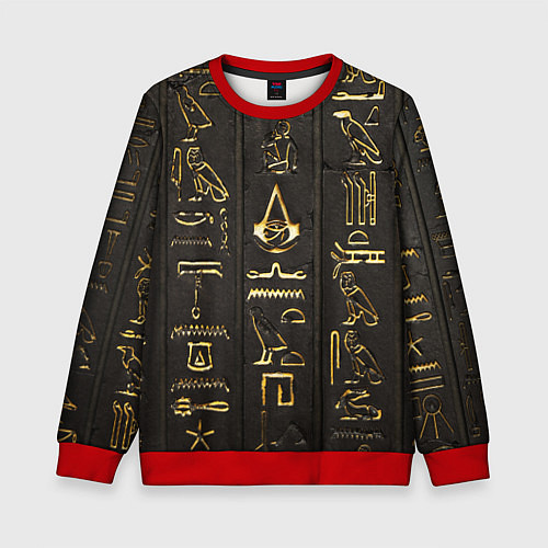 Детский свитшот ASSASSINS CREED:ORIGINS / 3D-Красный – фото 1