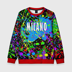 Свитшот детский Milano - abstraction - Italy, цвет: 3D-красный