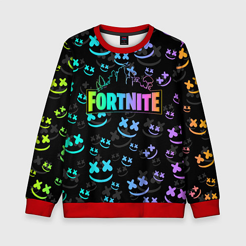 Детский свитшот FORTNITE MARSHMELLO / 3D-Красный – фото 1