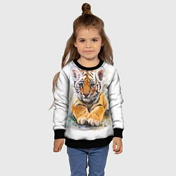 Свитшот детский Tiger Art, цвет: 3D-черный — фото 2