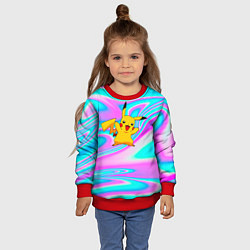 Свитшот детский Пикачу, цвет: 3D-красный — фото 2