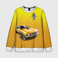 Свитшот детский Ford mustang - motorsport, цвет: 3D-белый