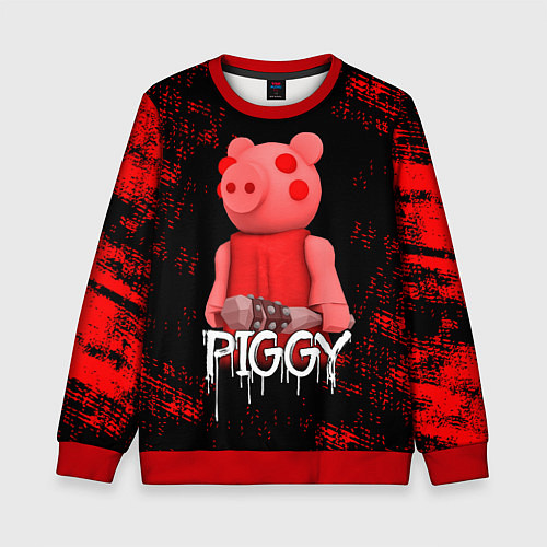 Детский свитшот Roblox Piggy / 3D-Красный – фото 1