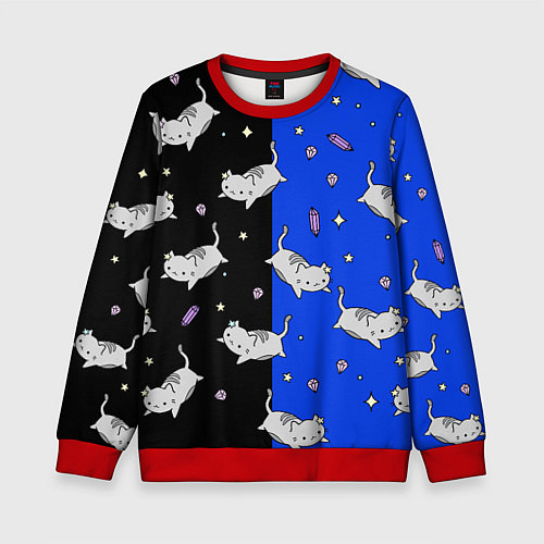 Детский свитшот КИСЫ / 3D-Красный – фото 1