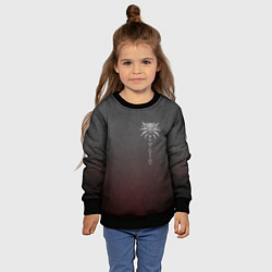 Свитшот детский Эмблема Ведьмак, цвет: 3D-черный — фото 2