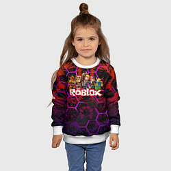 Свитшот детский Roblox Роблокс, цвет: 3D-белый — фото 2