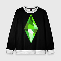 Свитшот детский The Sims Plumbob, цвет: 3D-белый