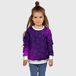 Свитшот детский BTS БТС, цвет: 3D-белый — фото 2