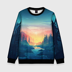 Свитшот детский Природа, цвет: 3D-черный