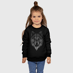 Свитшот детский Wolf, цвет: 3D-черный — фото 2