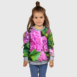 Свитшот детский Гортензия, цвет: 3D-меланж — фото 2