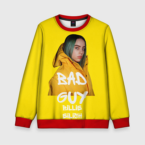 Детский свитшот Billie Eilish Билли Айлиш / 3D-Красный – фото 1