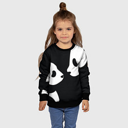 Свитшот детский Panda, цвет: 3D-черный — фото 2