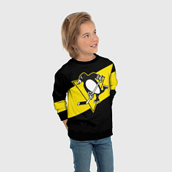 Свитшот детский Питтсбург Пингвинз, цвет: 3D-черный — фото 2