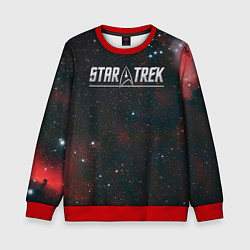Свитшот детский Startrek iron logo and space, цвет: 3D-красный