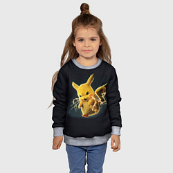 Свитшот детский Pikachu Pika Pika, цвет: 3D-меланж — фото 2