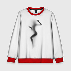 Свитшот детский ДЕВУШКА ЗА СТЕКЛОМ, цвет: 3D-красный