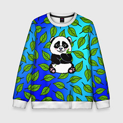 Свитшот детский Панда, цвет: 3D-белый