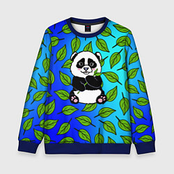 Свитшот детский Панда, цвет: 3D-синий
