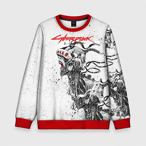 Детский свитшот CYBERPUNK 2077 / 3D-Красный – фото 1