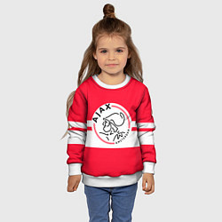 Свитшот детский AJAX AMSTERDAM, цвет: 3D-белый — фото 2