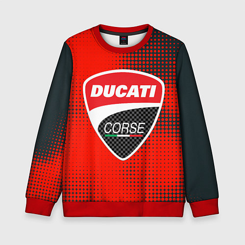 Детский свитшот Ducati Corse logo / 3D-Красный – фото 1
