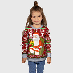 Свитшот детский Санта с защитным экраном, цвет: 3D-меланж — фото 2
