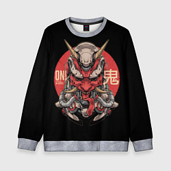 Свитшот детский Cyber Oni Samurai, цвет: 3D-меланж