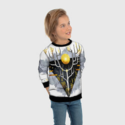 Свитшот детский Графит и золото: дерево жизни, цвет: 3D-черный — фото 2