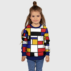 Свитшот детский Color blocking, цвет: 3D-синий — фото 2