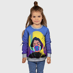 Свитшот детский AntiCorona, цвет: 3D-меланж — фото 2