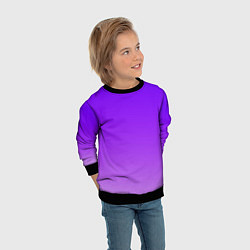 Свитшот детский Фиолетовый космос, цвет: 3D-черный — фото 2