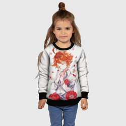 Свитшот детский Обещанный неверленд Emma, цвет: 3D-черный — фото 2