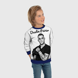 Свитшот детский Dustin Poirier, цвет: 3D-синий — фото 2