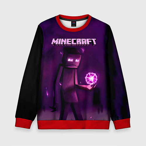 Детский свитшот Minecraft Слендермен / 3D-Красный – фото 1