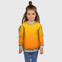 Свитшот детский Оранжевый градиент, цвет: 3D-меланж — фото 2