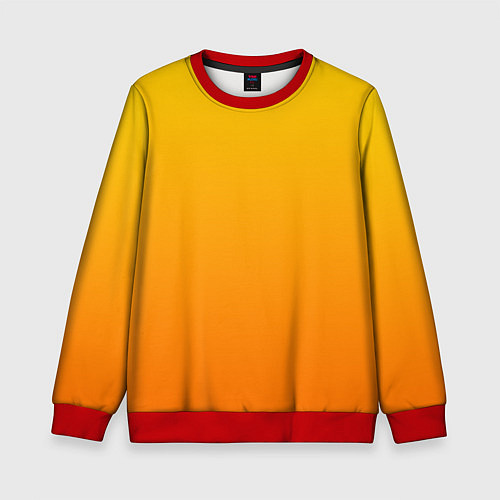 Детский свитшот Оранжевый градиент / 3D-Красный – фото 1
