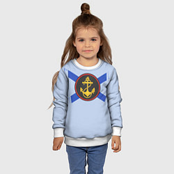 Свитшот детский Морская пехота, цвет: 3D-белый — фото 2