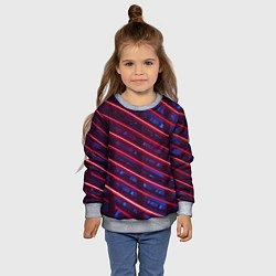 Свитшот детский Неоновые полосы, цвет: 3D-меланж — фото 2