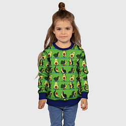 Свитшот детский Авокадо Зарядка, цвет: 3D-синий — фото 2