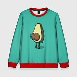 Свитшот детский Авокадо, цвет: 3D-красный