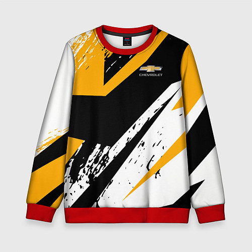 Детский свитшот Chevrolet / 3D-Красный – фото 1