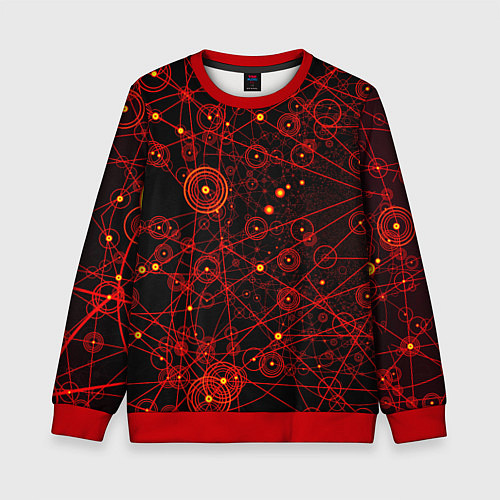 Детский свитшот Данные сети / 3D-Красный – фото 1
