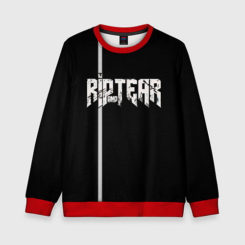 Детский свитшот Doom Rip and Tear / 3D-Красный – фото 1