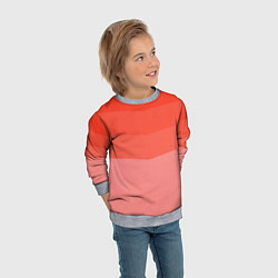 Свитшот детский Персиковый Градиент, цвет: 3D-меланж — фото 2
