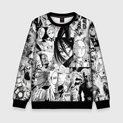 Свитшот детский One-Punch Man Ванпачмен, цвет: 3D-черный
