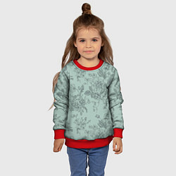 Свитшот детский Пионы и розы, цвет: 3D-красный — фото 2