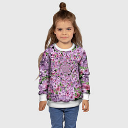 Свитшот детский СИРЕНЬ VIOLET LILAC, цвет: 3D-белый — фото 2