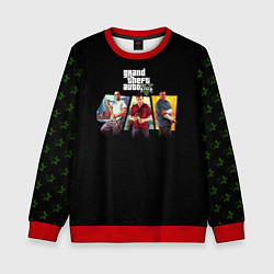 Свитшот детский Grand Theft Auto V персонажи, цвет: 3D-красный