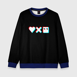 Свитшот детский Любовь, смерть и роботы, цвет: 3D-синий